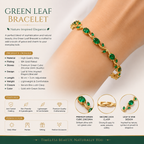 Palermo Jewels Gold Plated Green Stones Studded Anti Tarnish Tulip Bracelet