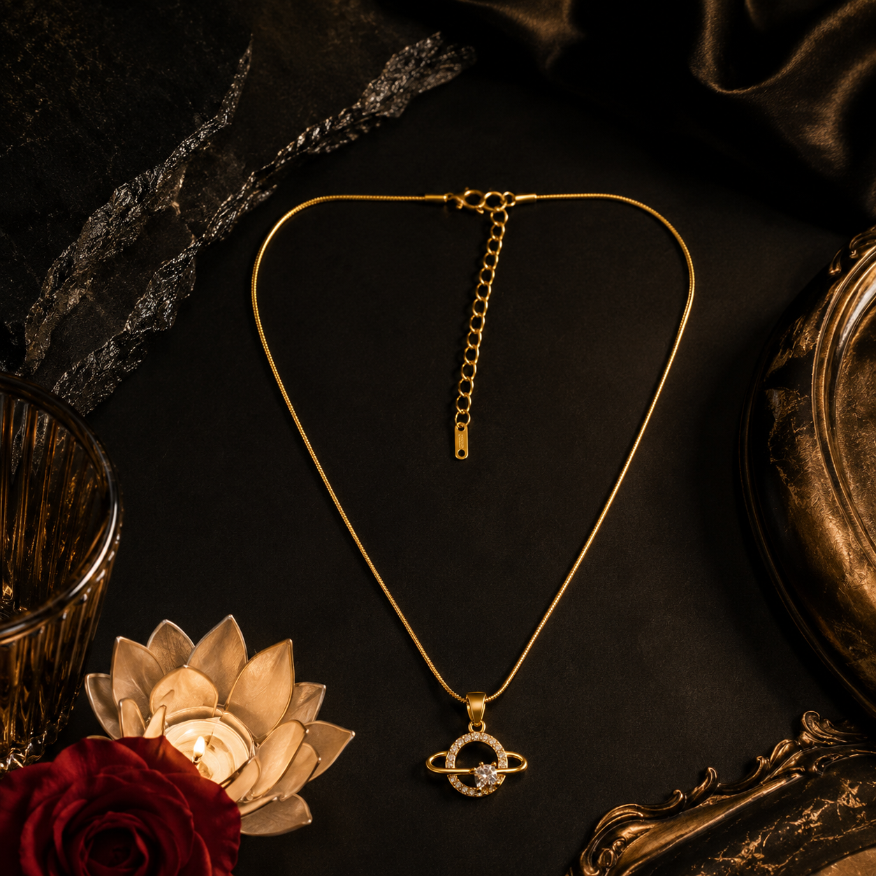 Palermo Jewels Celestial Orbit Pendant Necklace for Women