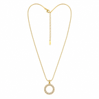 Gold Plated Halo Necklace for Women | Elegant Waterproof & Anti-Tarnish Necklace for Girls & Women | Stylish Everyday Jewellery & Perfect Gift for Her
