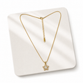 PALERMO JEWELS Valentine Gift For Girlfriend Latest Stylish Gold Plated Crystal Chain Pendant Necklace for Women and Girls