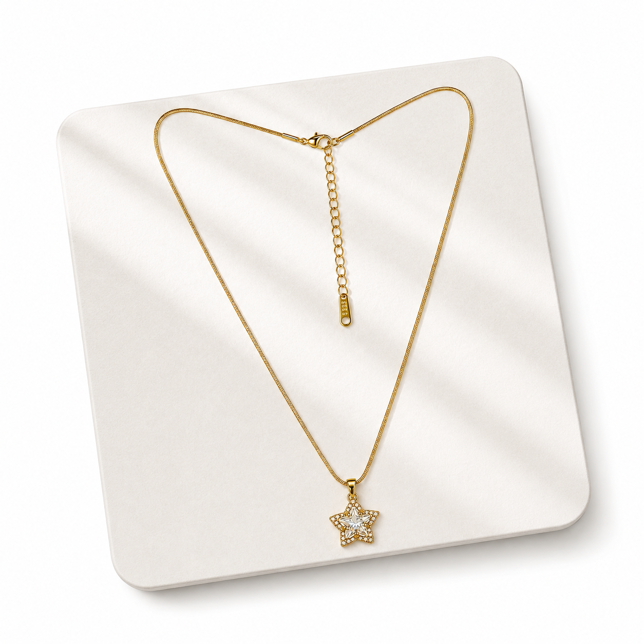 PALERMO JEWELS Valentine Gift For Girlfriend Latest Stylish Gold Plated Crystal Chain Pendant Necklace for Women and Girls