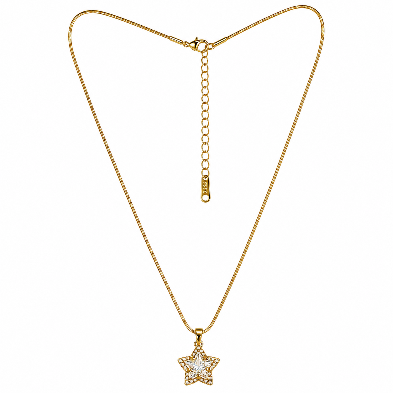 PALERMO JEWELS Valentine Gift For Girlfriend Latest Stylish Gold Plated Crystal Chain Pendant Necklace for Women and Girls