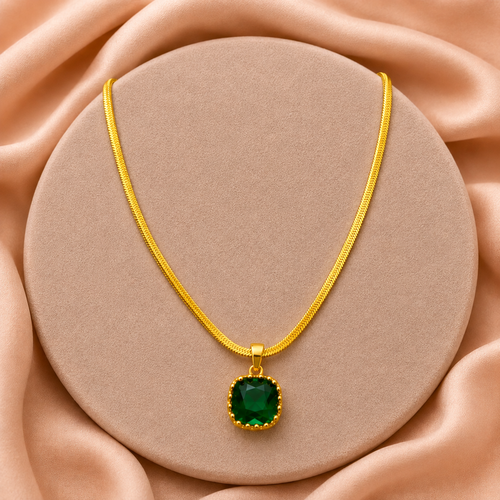 Palermo Jewels  Gold Plated Moon Stone Pendant Necklace for Women & Girls