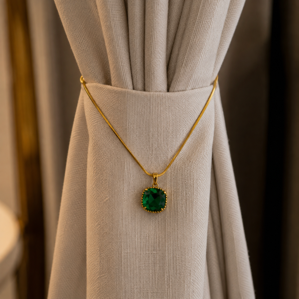 Palermo Jewels  Gold Plated Moon Stone Pendant Necklace for Women & Girls