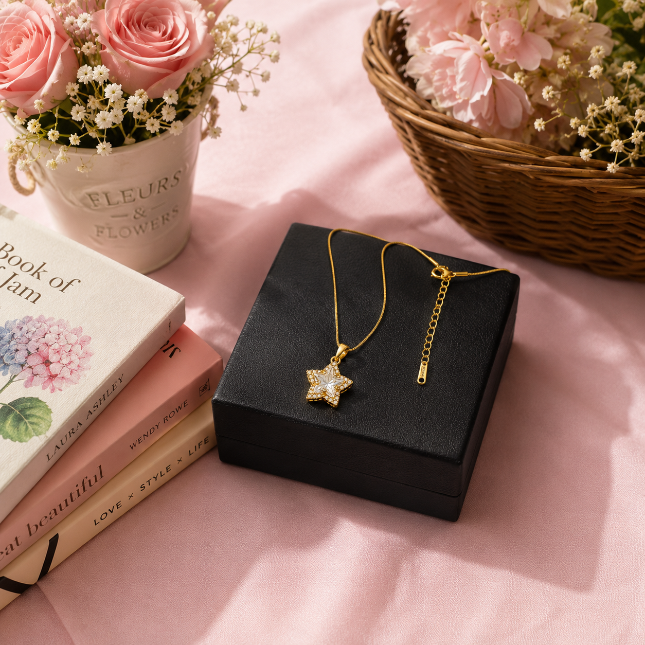 PALERMO JEWELS Valentine Gift For Girlfriend Latest Stylish Gold Plated Crystal Chain Pendant Necklace for Women and Girls