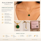 Palermo Jewels  Gold Plated Moon Stone Pendant Necklace for Women & Girls