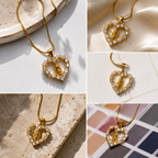 Gold Plated Virgin Mary Heart Pendant Necklace for Women | Crystal Studded Religious Necklace | Elegant Spiritual Jewellery for Women & Girls | Gift for Her