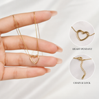 Palermo Jewels Gold-Plated Anti Tarnish Heart Themed Pendant