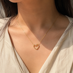 Palermo Jewels Gold-Plated Anti Tarnish Heart Themed Pendant